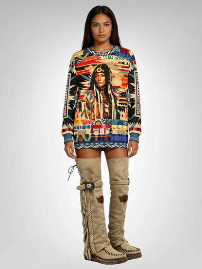 Lakota Woman of the Painted Horizon Unisex Sweatshirt (Gold Label)