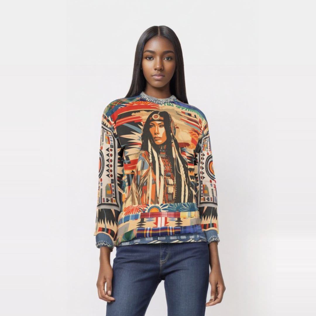 Lakota Woman - Native American Unisex Sweatshirt (Gold Label)
