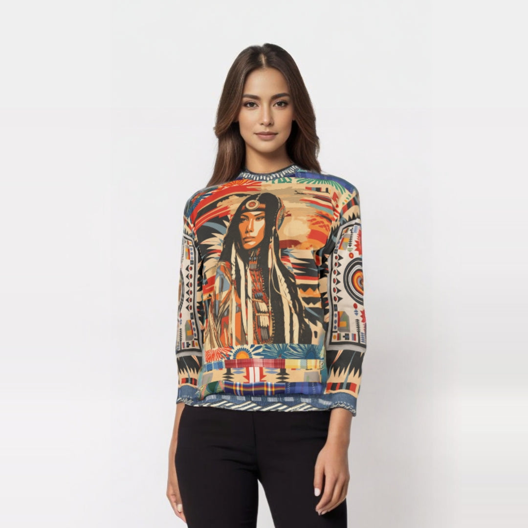 Lakota Woman - Native American Unisex Sweatshirt (Gold Label)