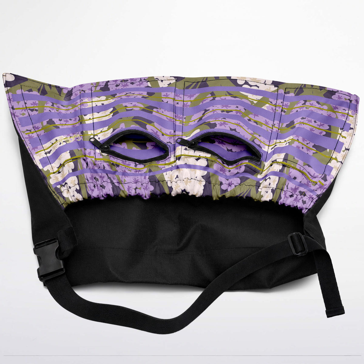 Lavender Lines &amp; Lilacs Floral Floral Garden Harvest Bag