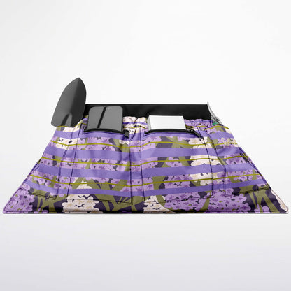 Lavender Lines &amp; Lilacs Floral Floral Garden Harvest Bag