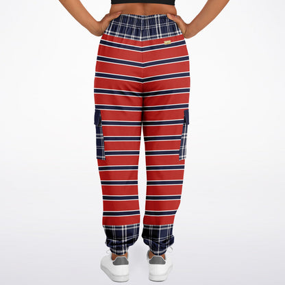 Let Freedom Ring Red Rugby Stripe Eco-Poly Cargo Joggers