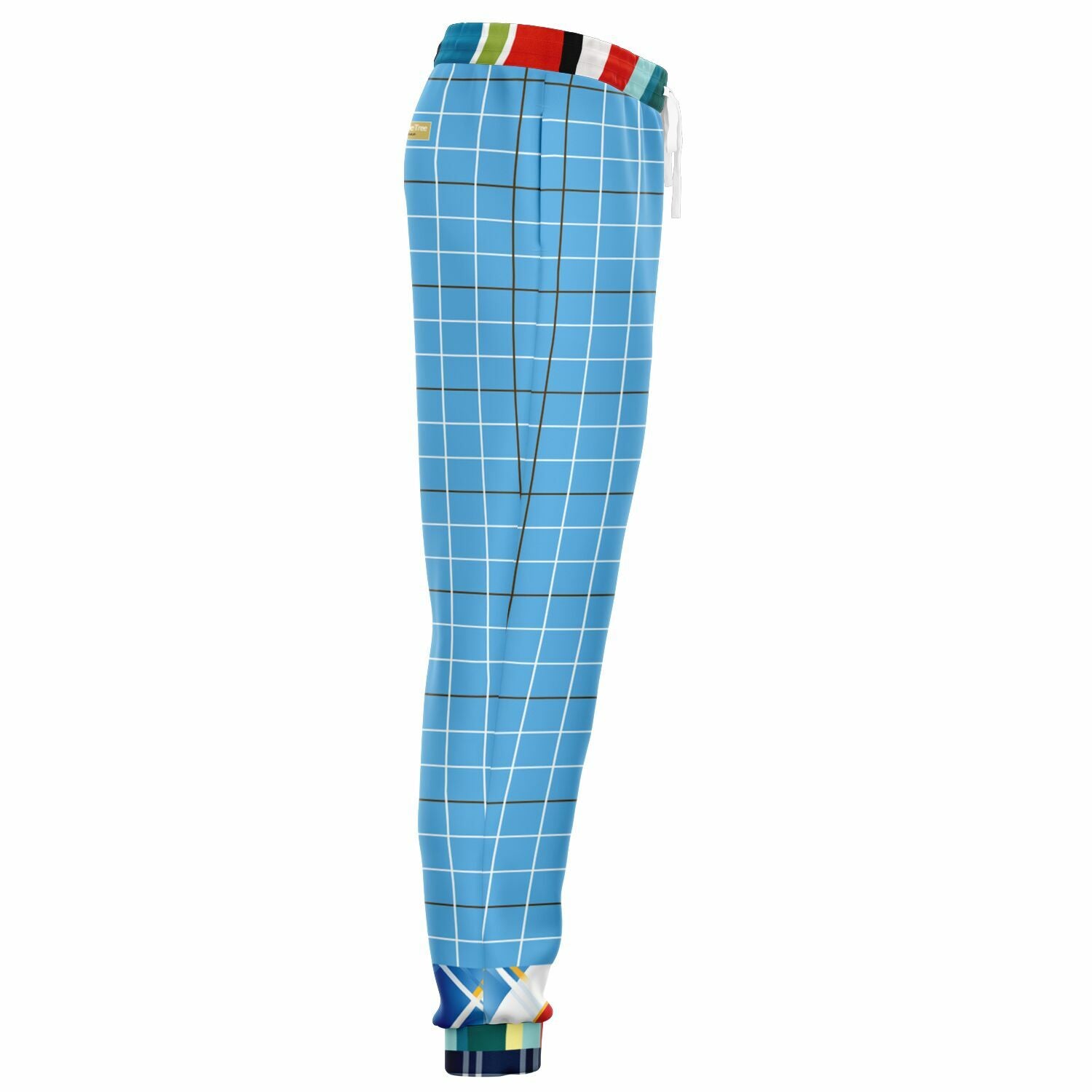 Liberty Blue Windowpane Plaid Eco-Poly Joggers