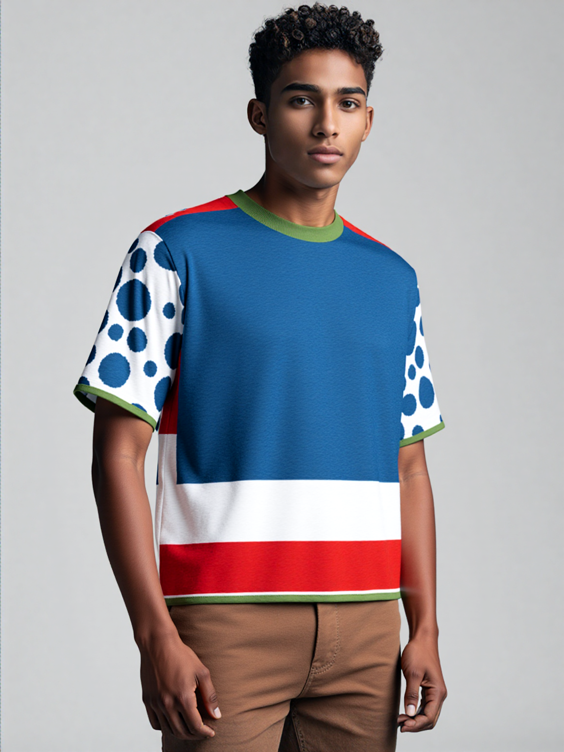 Life is Beautiful in Blue - A Striped Sweater Knit Tee