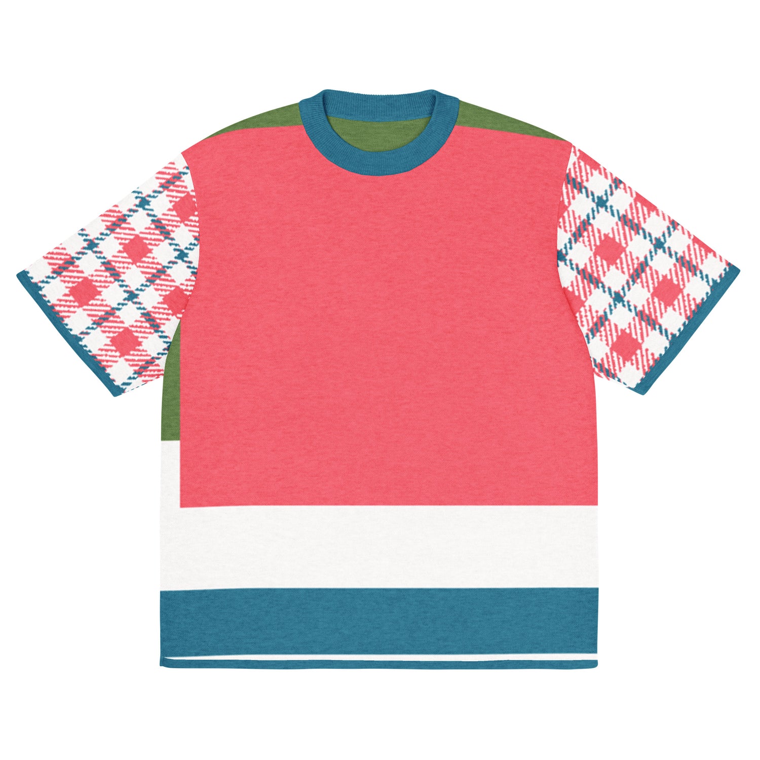 Life is Beautiful in Coral Pink - A Striped Sweater Knit Tee