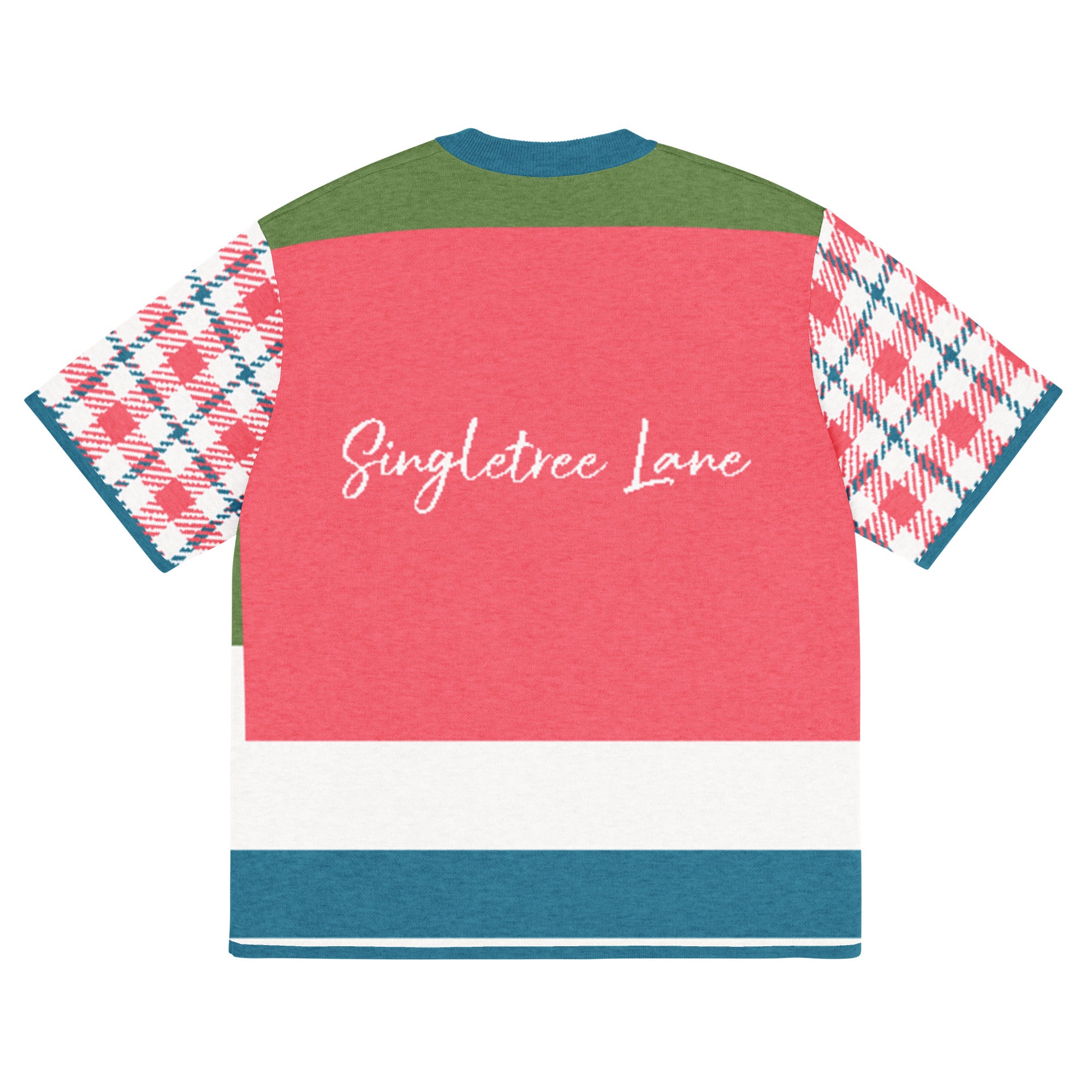 Life is Beautiful in Coral Pink - A Striped Sweater Knit Tee