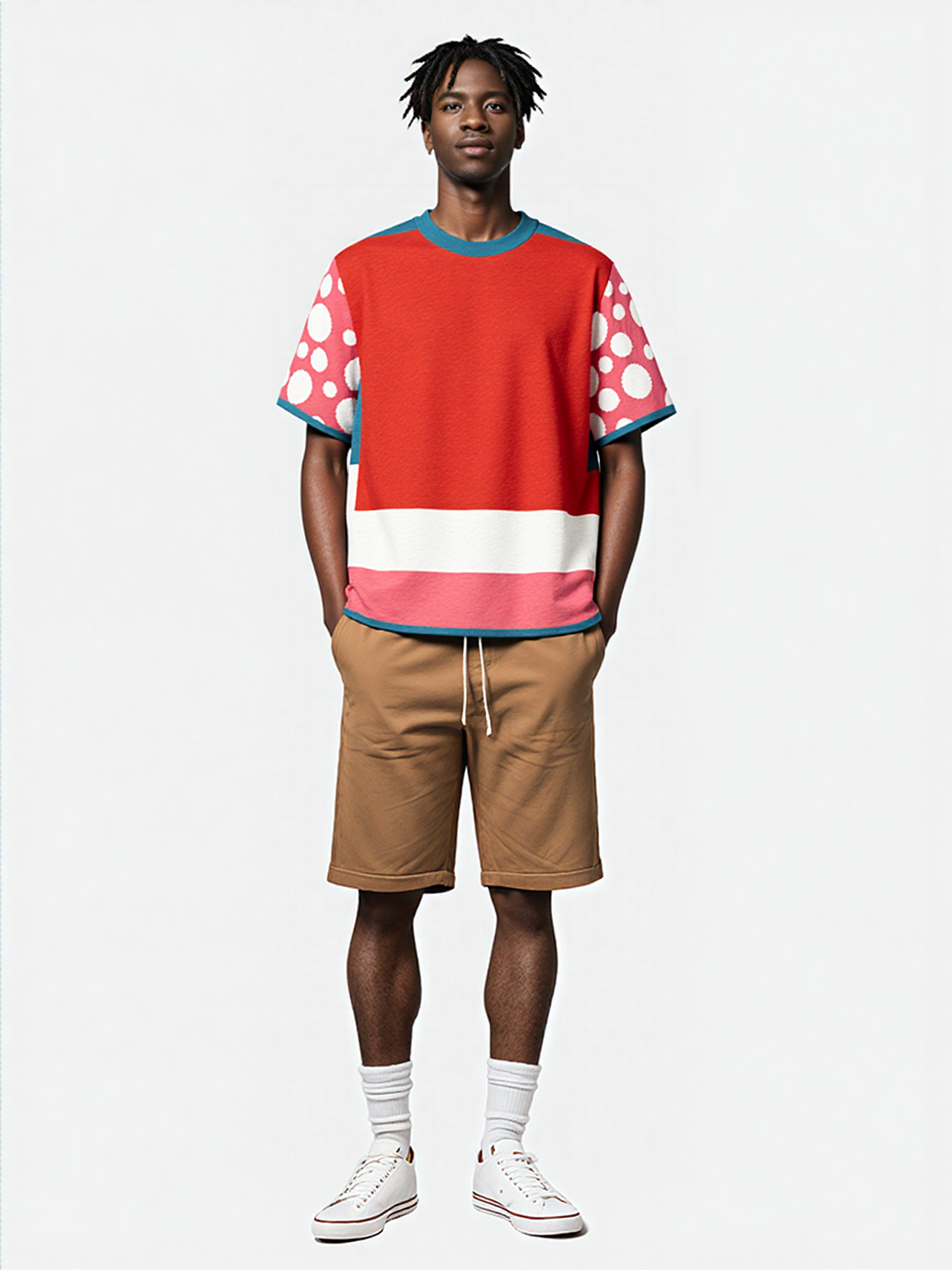 Life is Beautiful in Red - A Striped Sweater Knit Tee