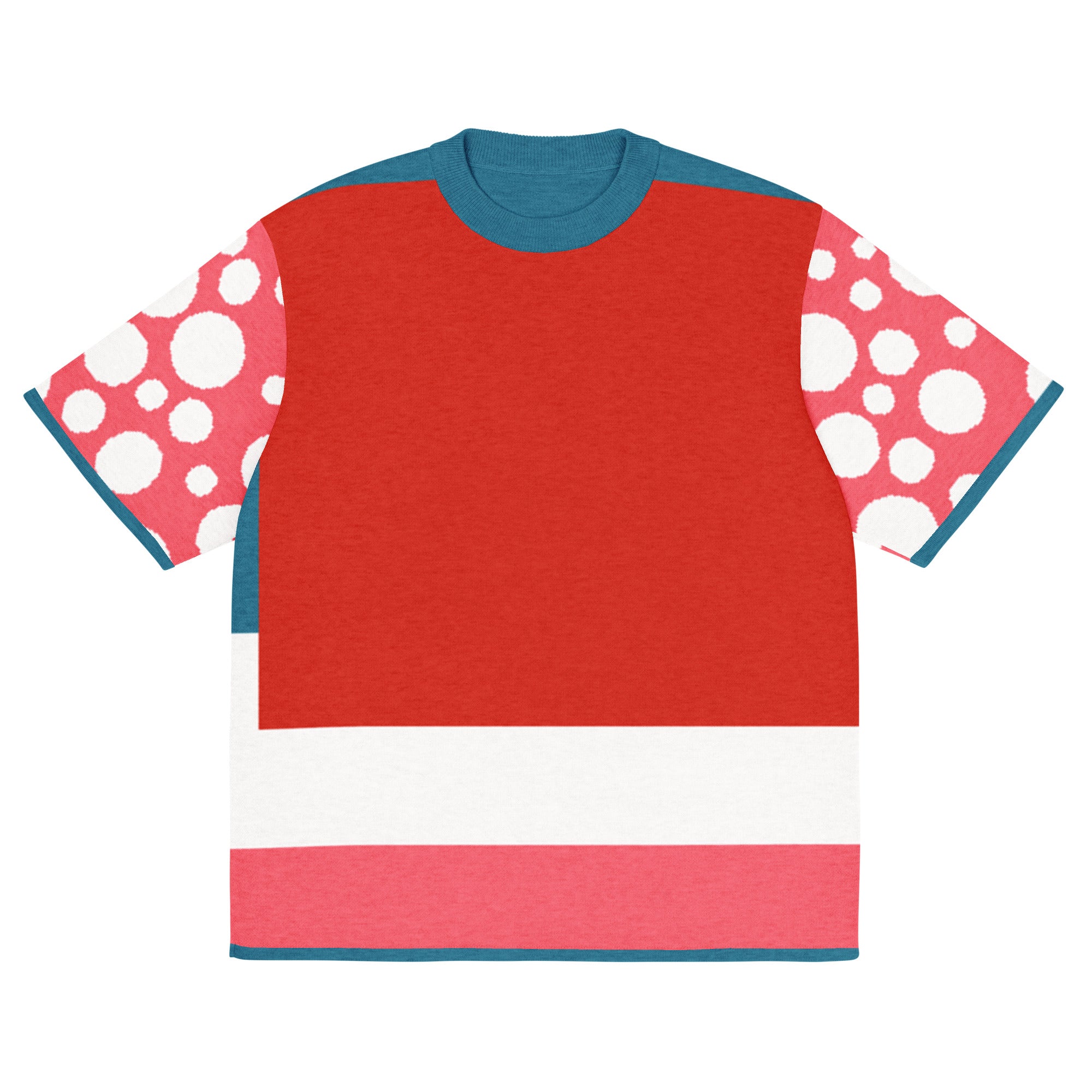 Life is Beautiful in Red - A Striped Sweater Knit Tee