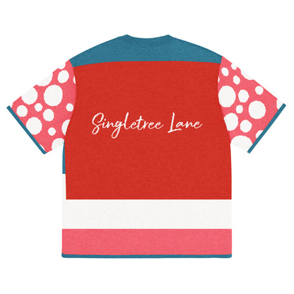 Life is Beautiful in Red - A Striped Sweater Knit Tee