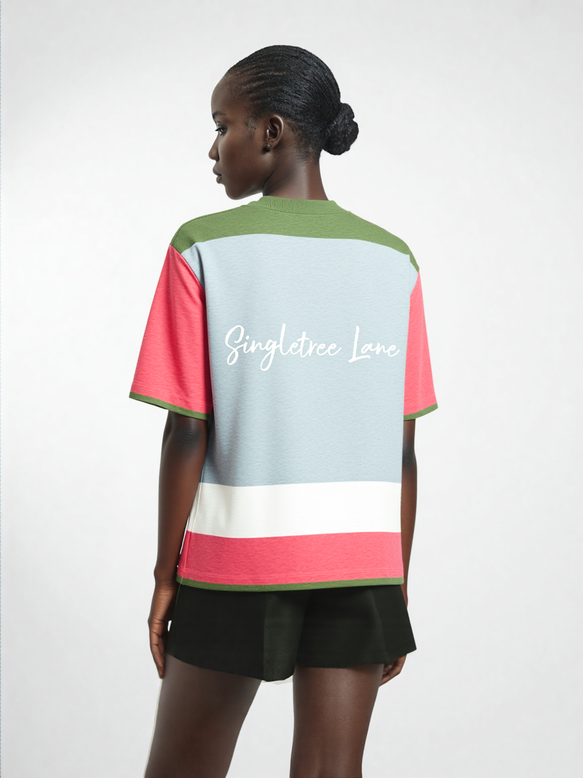 Life is Beautiful in Sky Blue - A Striped Sweater Knit Tee