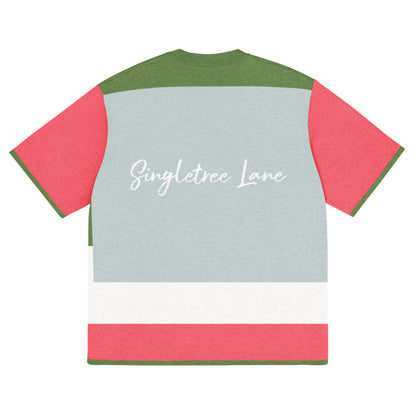 Life is Beautiful in Sky Blue - A Striped Sweater Knit Tee