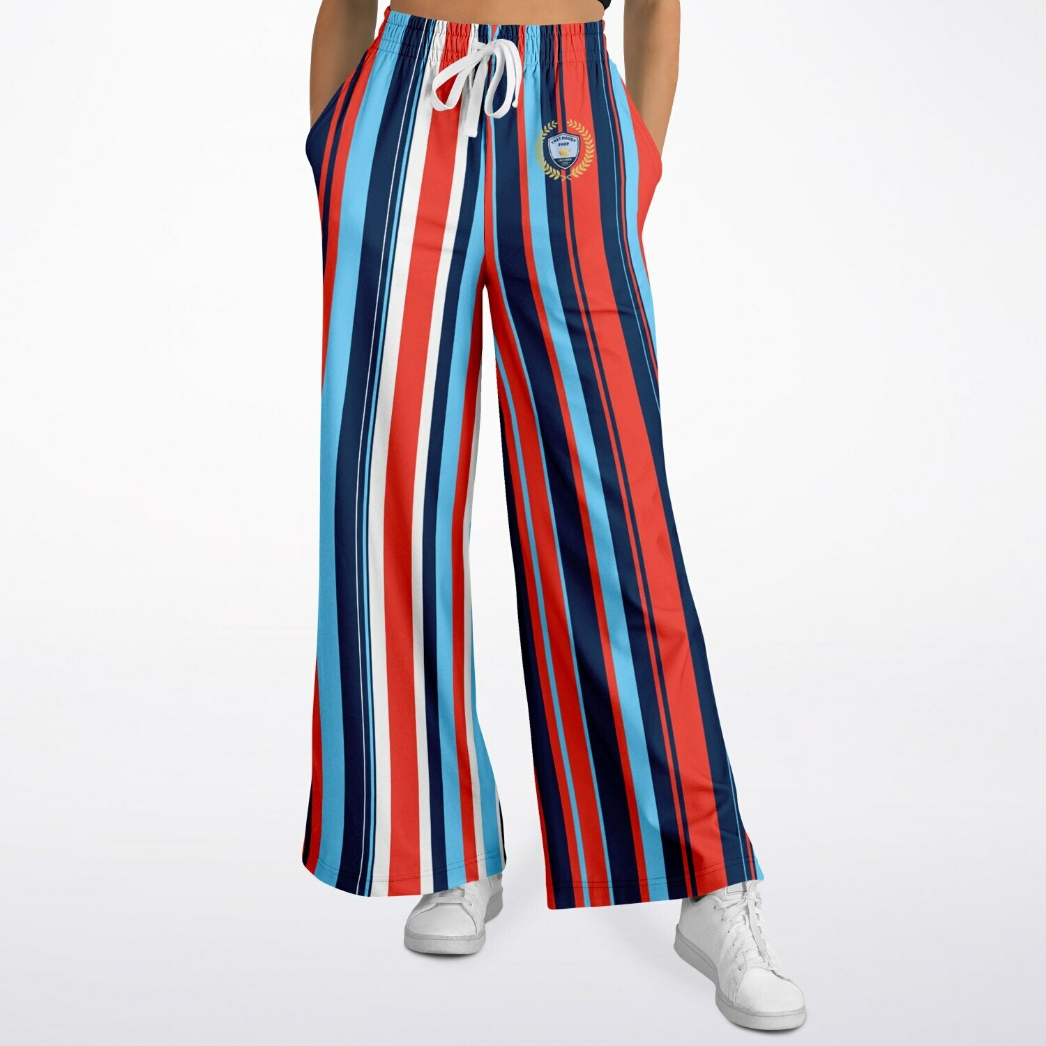 Tale of Two Cities Stripe Eco-Poly Wide Leg Pants