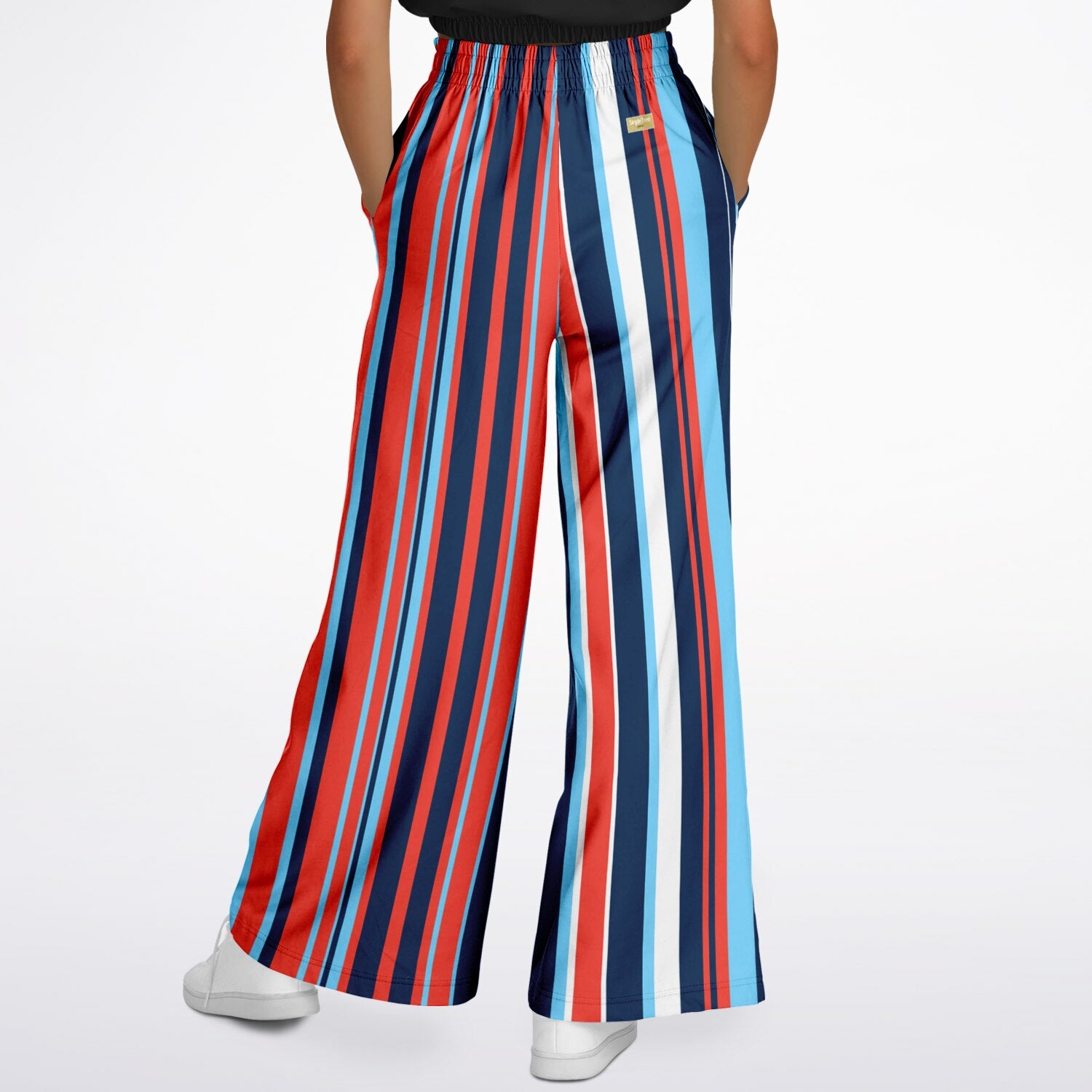 Tale of Two Cities Stripe Eco-Poly Wide Leg Pants