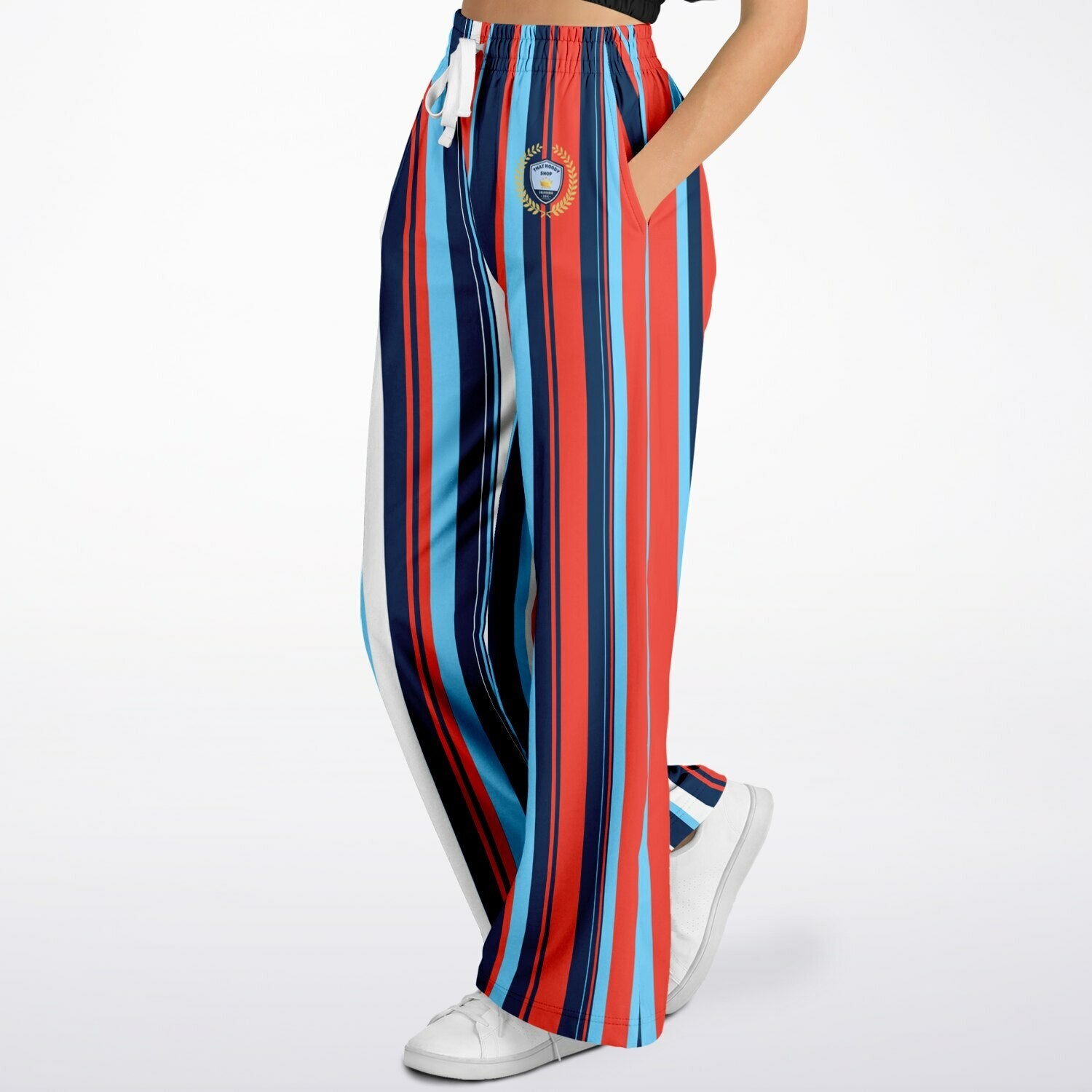 Tale of Two Cities Stripe Eco-Poly Wide Leg Pants