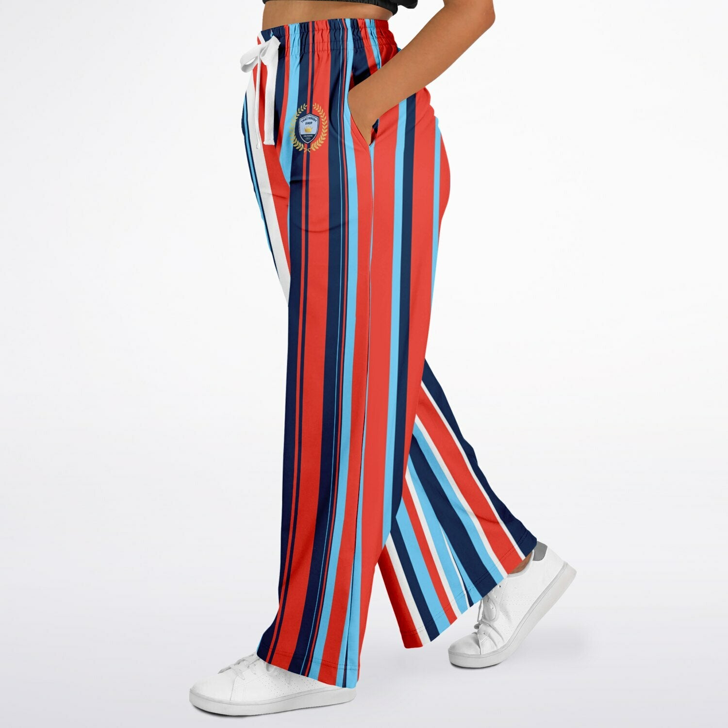 Tale of Two Cities Stripe Eco-Poly Wide Leg Pants