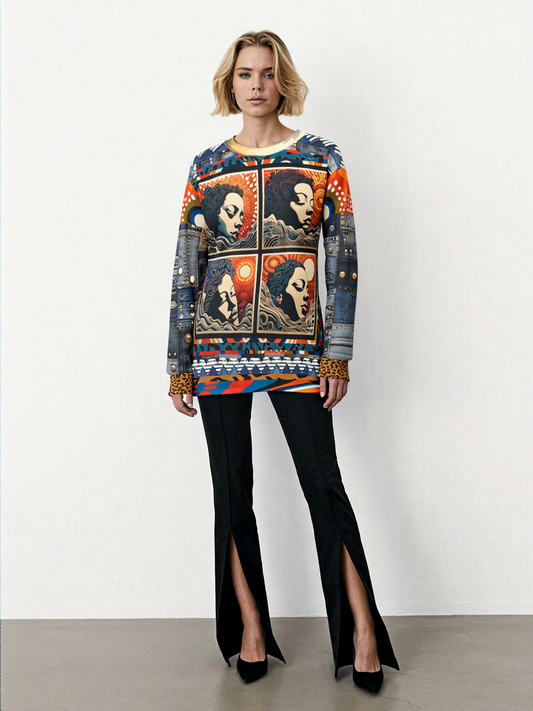 Light of a Nation Natural Woman Quadriptych Unisex Sweatshirt (Gold Label)