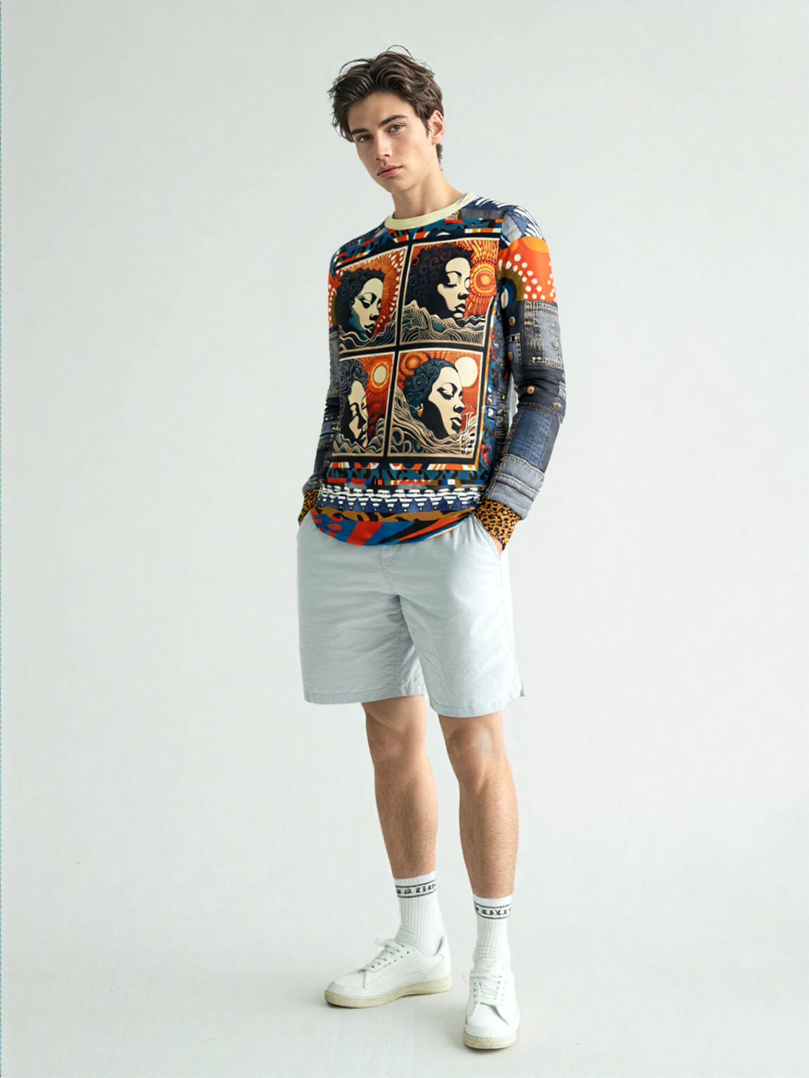 Light of a Nation Natural Woman Quadriptych Unisex Sweatshirt (Gold Label)