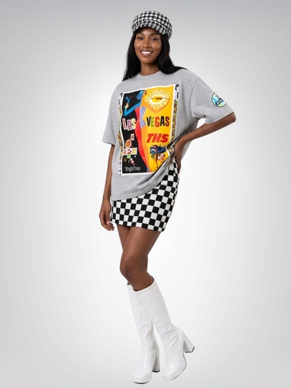 Lights Camera Action - Las Vegas Boxy Oversized Unisex T-Shirt