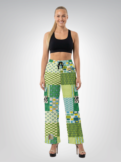 Lime Aqua Mod Mosaic Cargo Pants