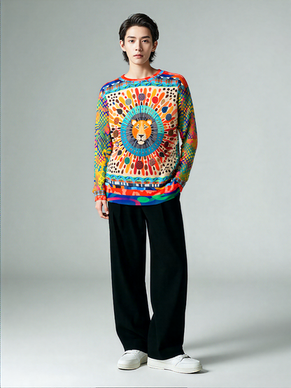 Lion of Maasai in Kenya Unisex Sweatshirt (Gold Label)