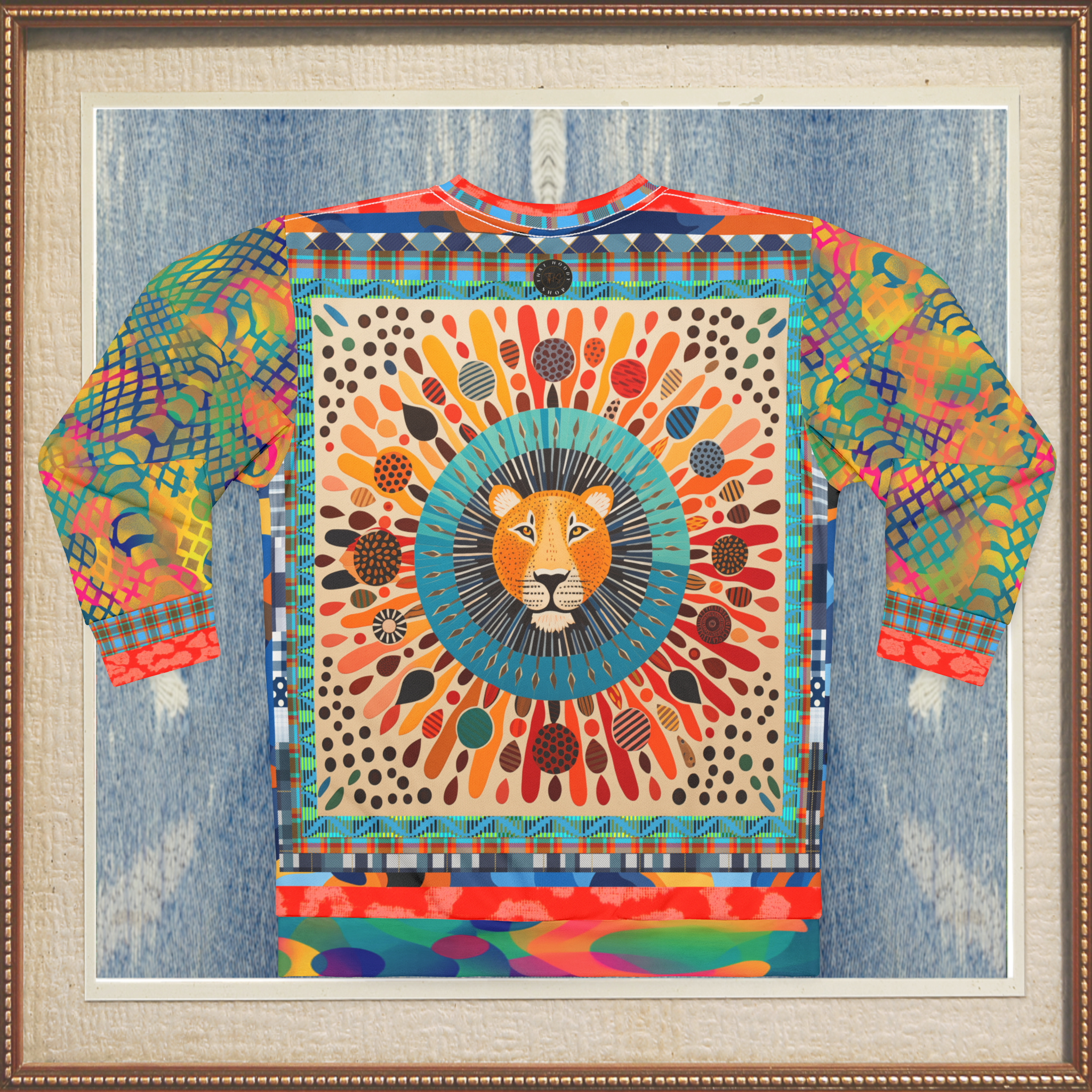 Lion of Maasai in Kenya Unisex Sweatshirt (Gold Label)