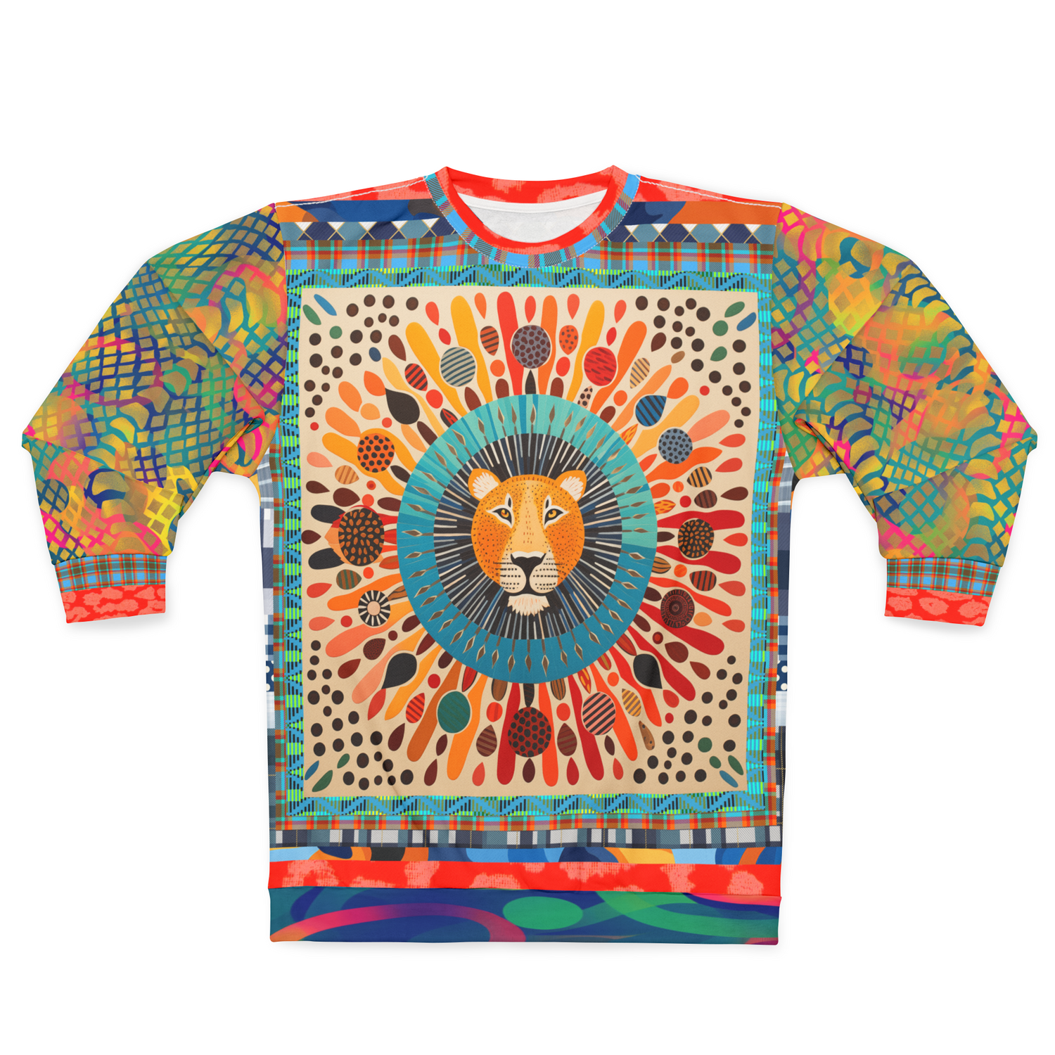 Lion of Maasai in Kenya Unisex Sweatshirt (Gold Label)