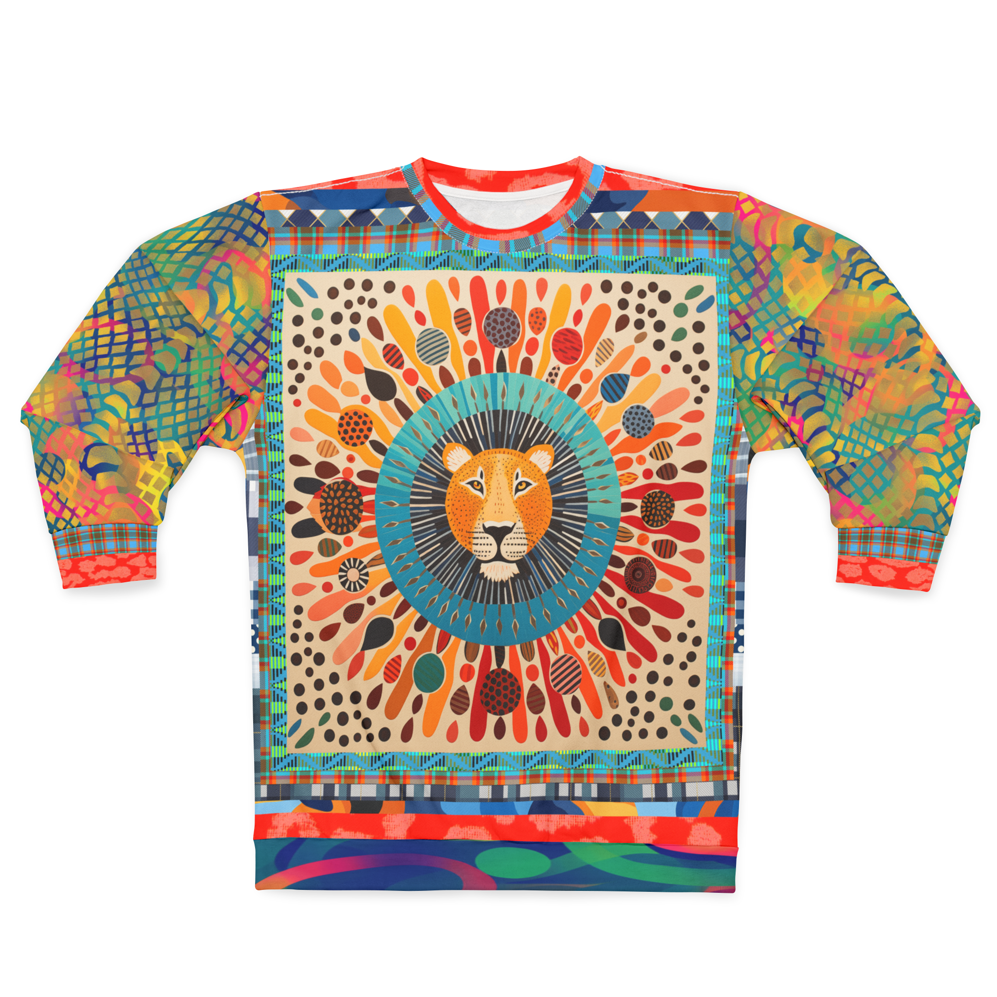 Lion of Maasai in Kenya Unisex Sweatshirt (Gold Label)