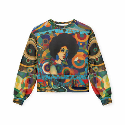 Little Miss Sassy Afro Girl Cropped Sweatshirt (Gold Label)