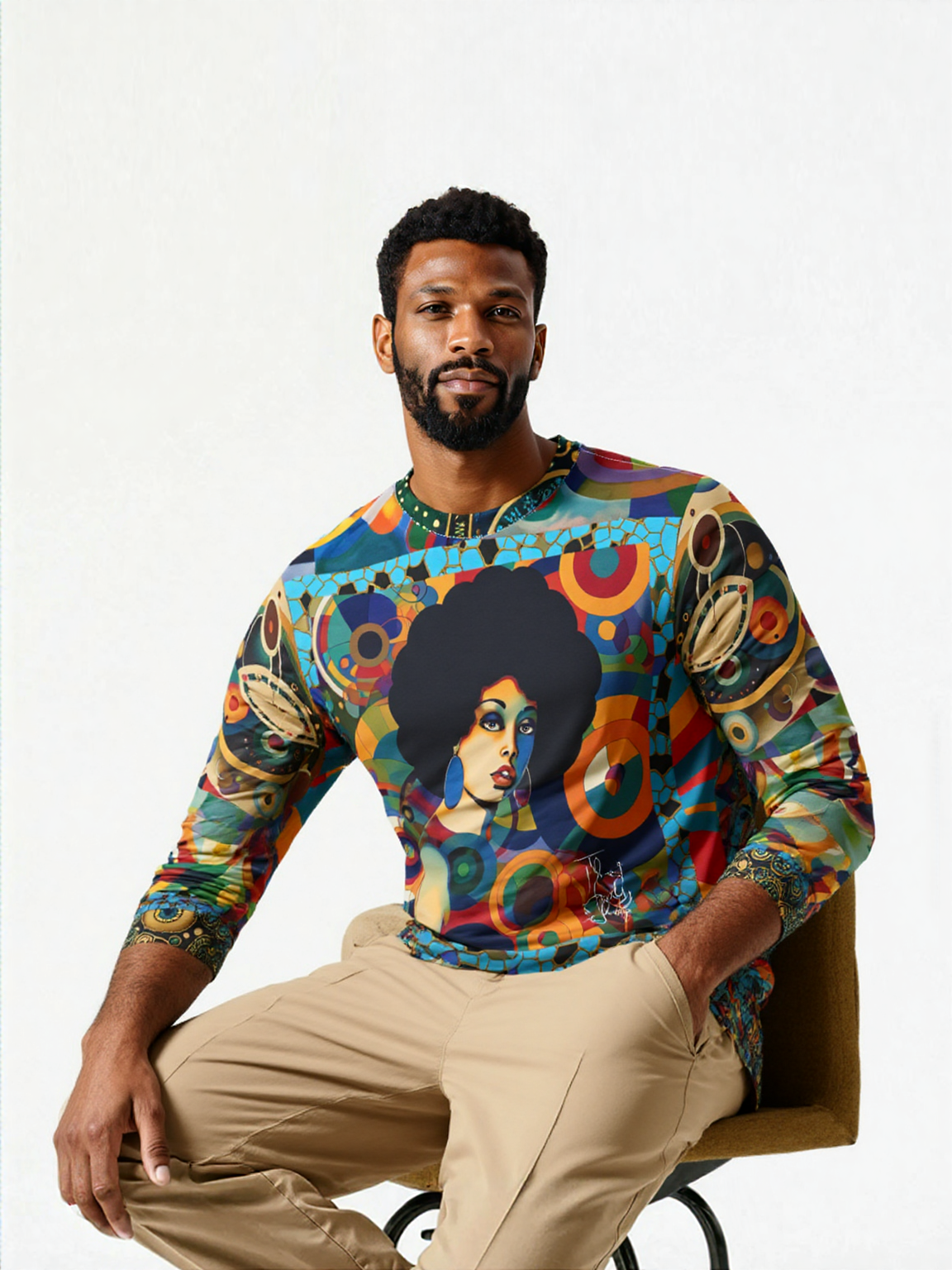 Little Miss Sassy Afro Girl Unisex Sweatshirt (Gold Label)