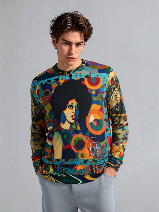 Little Miss Sassy Afro Girl Unisex Sweatshirt (Gold Label)