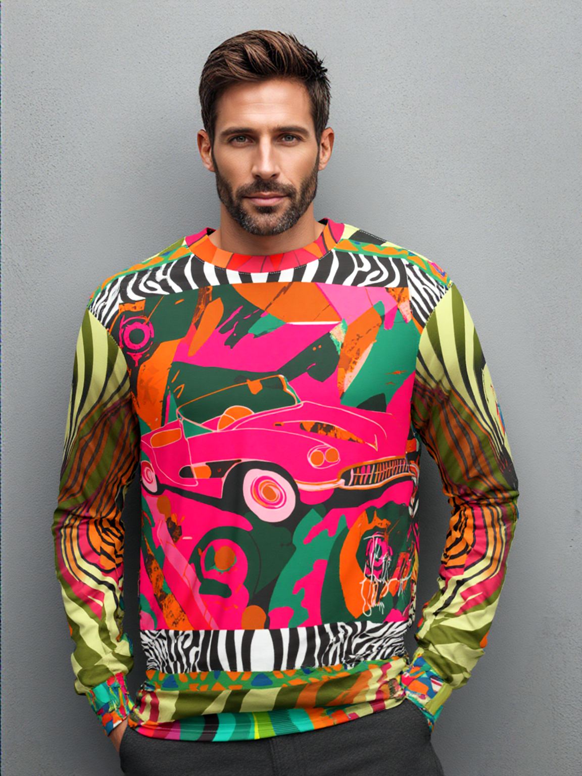 Little Pink Convertible Pop Art Unisex Sweatshirt (Gold Label)