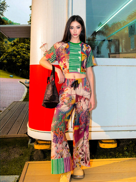 Live from Philadelphia Eco-Poly Short Sleeve Cropped Pullover