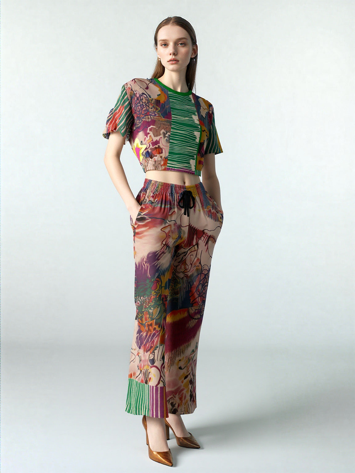 Live from Philadelphia Eco-Poly Short Sleeve Cropped Pullover