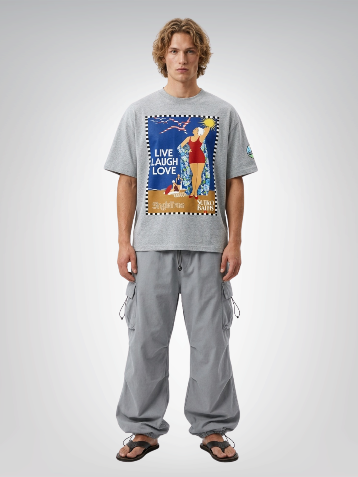 Live Laugh Love Sutro Baths SF Boxy Oversized Unisex T-Shirt
