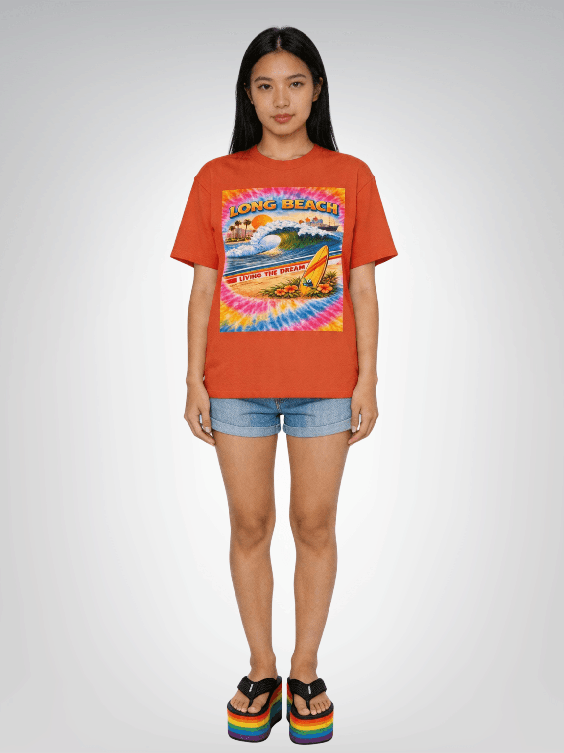Long Beach Living the Dream - Tie-dye Edition - Heavyweight Tee