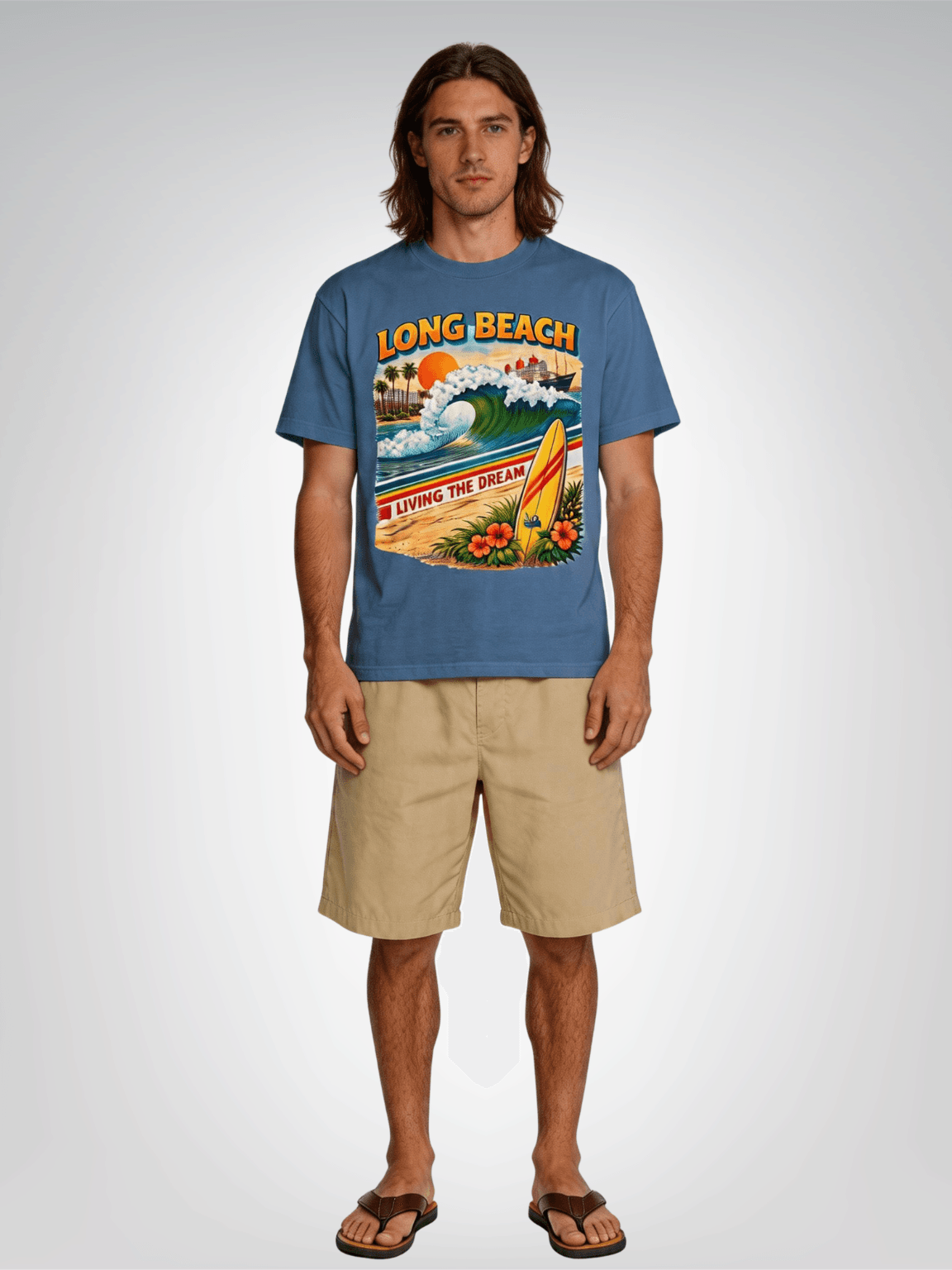 Long Beach Living the Dream - Vintage Edition - Heavyweight Tee