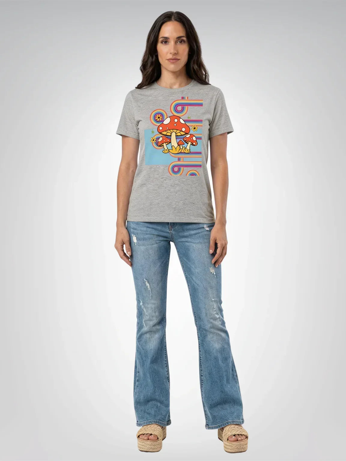 Lost in Mushroom Fields Heavyweight Unisex Tee