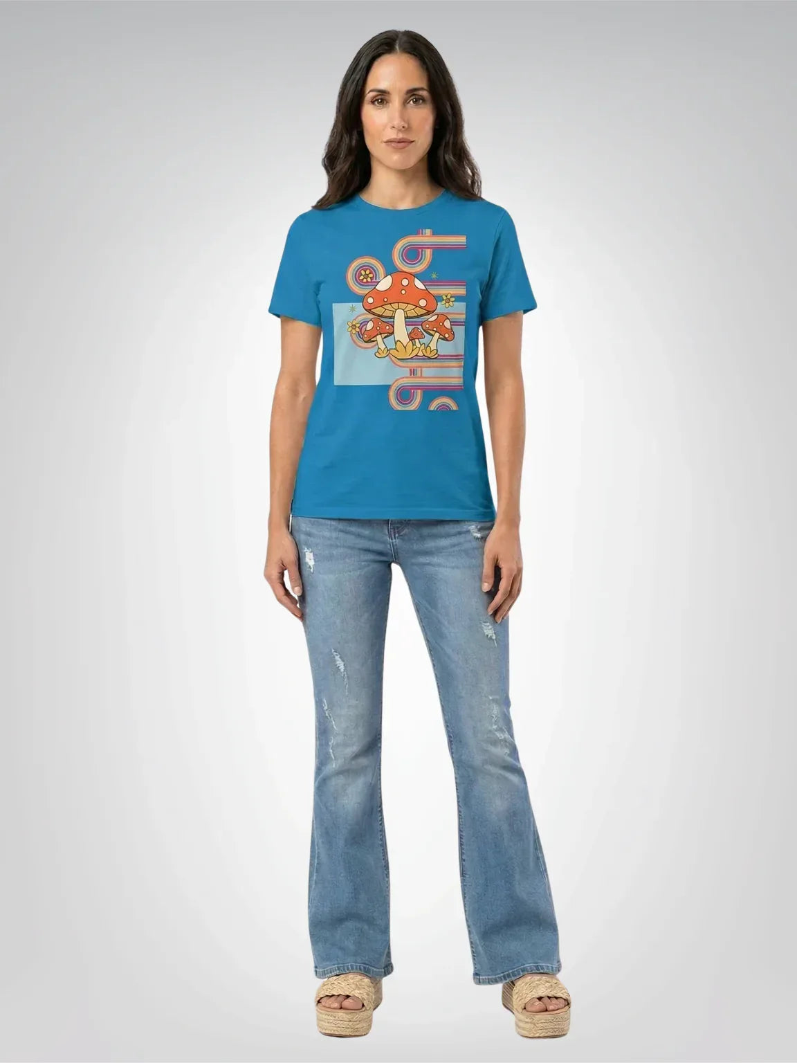 Lost in Mushroom Fields Heavyweight Unisex Tee