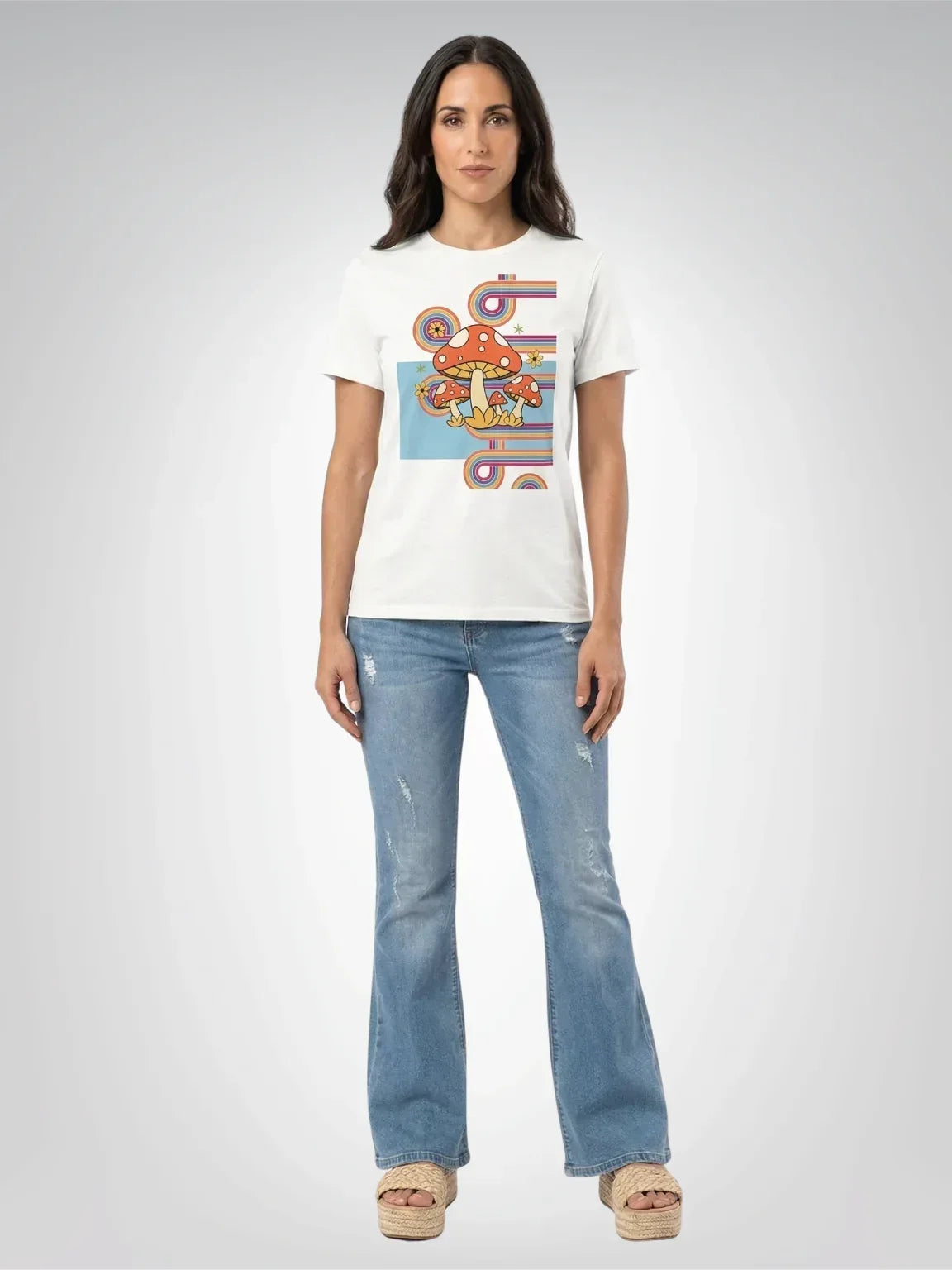 Lost in Mushroom Fields Heavyweight Unisex Tee