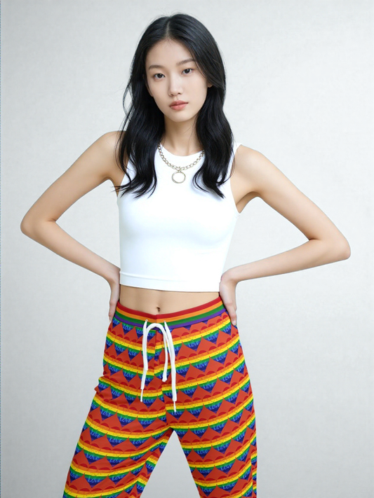 Love is Love in Orange Citrus Eco-Poly Unisex Joggers