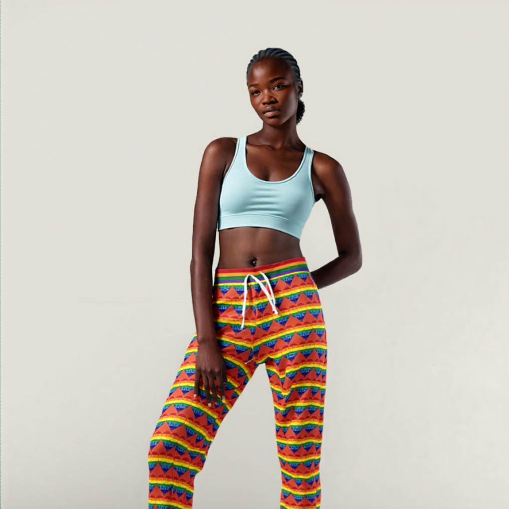 Love is Love in Orange Citrus Eco-Poly Unisex Joggers