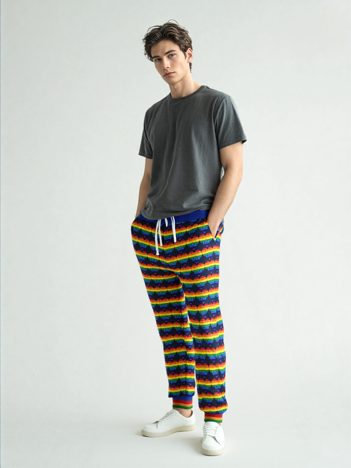 Love is Love in Sailor Navy Eco-Poly Unisex Joggers