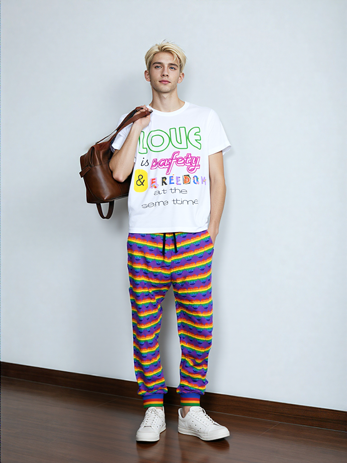 Love is Love in Purple Grape Eco-Poly Unisex Joggers