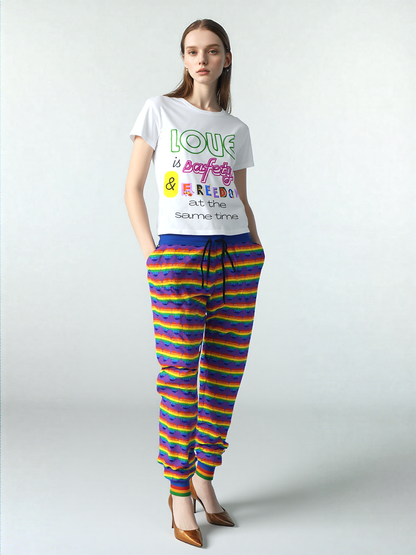 Love is Love in Purple Grape Eco-Poly Unisex Joggers