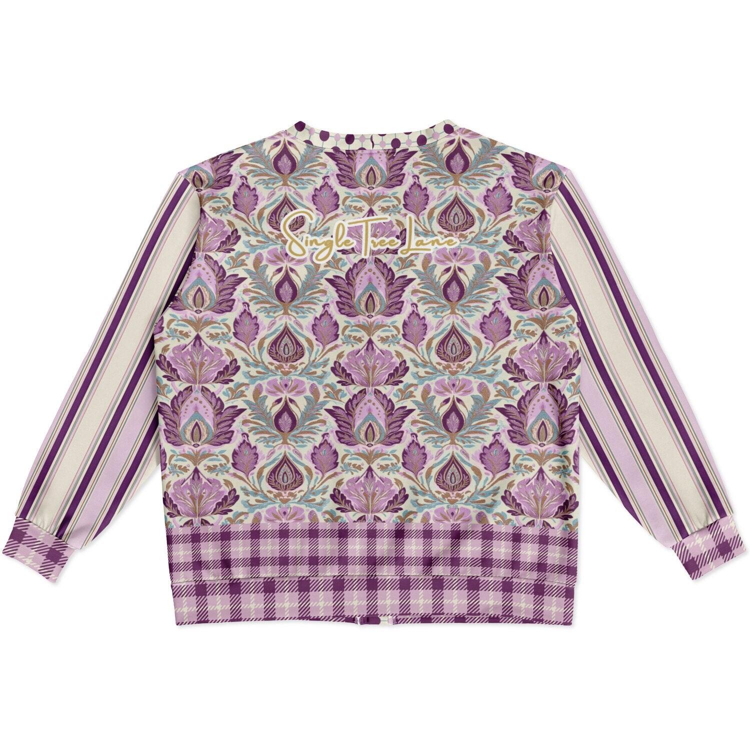 Maharani Bloom in Purple and Pink Heavyweight Unisex Cardigan