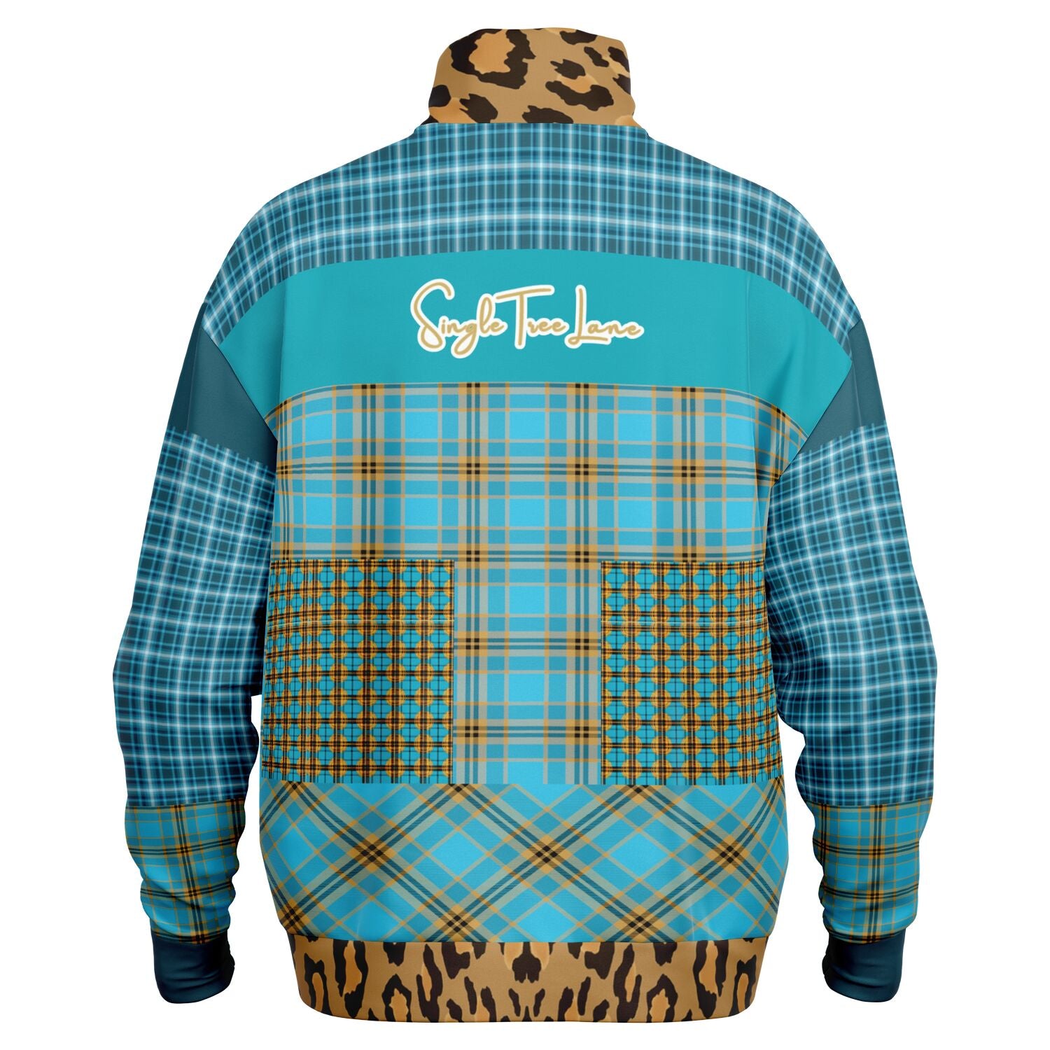 Maldives in the Background Plaid Heavyweight Quarter Zip Unisex Pullover