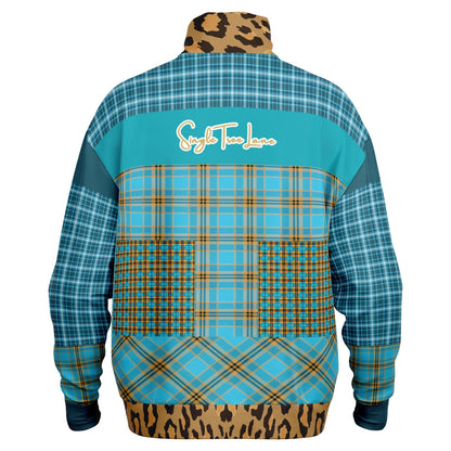 Maldives in the Background Plaid Heavyweight Quarter Zip Unisex Pullover