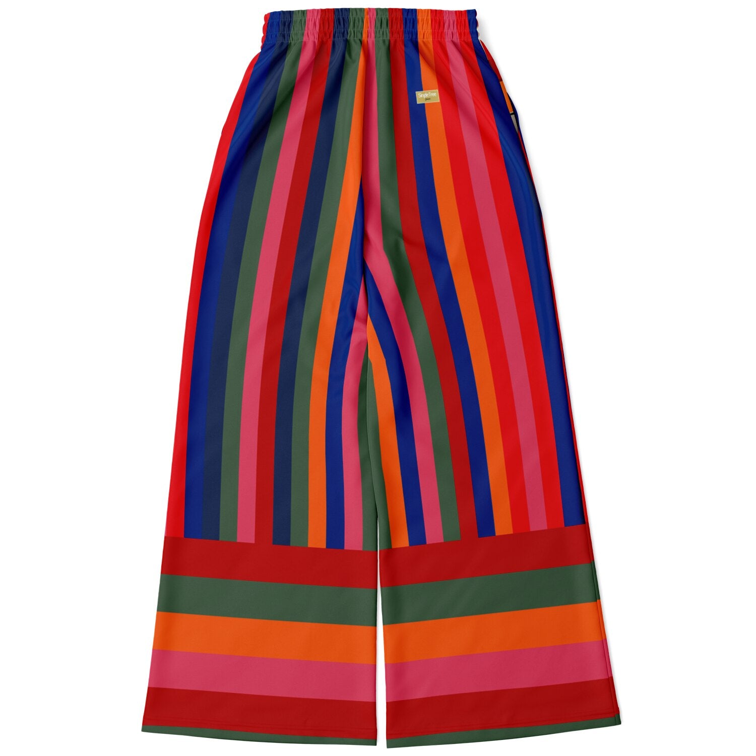 Mardi Gras in Brazil Stripe Eco-Poly Wide Leg Pants