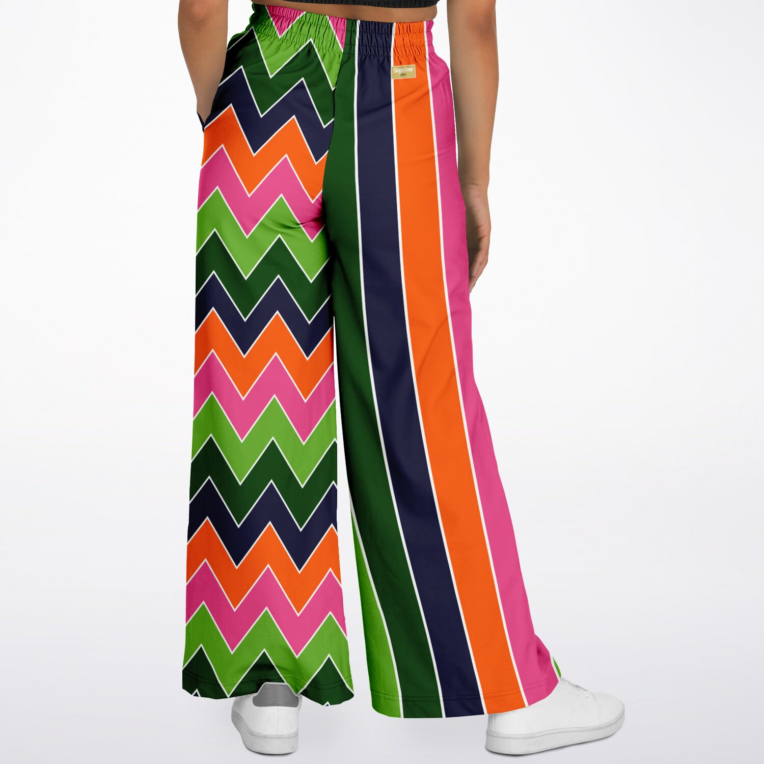 Mardi Gras Rugby Stripe Eco-Poly Wide Leg Pants