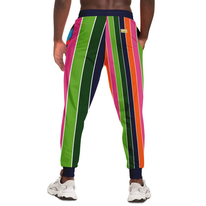 Mardi Gras Rugby Stripe Eco-Poly Unisex Joggers